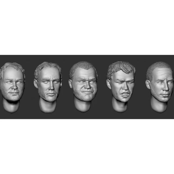 1/35 Modern Special Operations Heads with Varied Expressions, 5 Figures, Resin Model Figure Kit, Unassembled and Unpainted