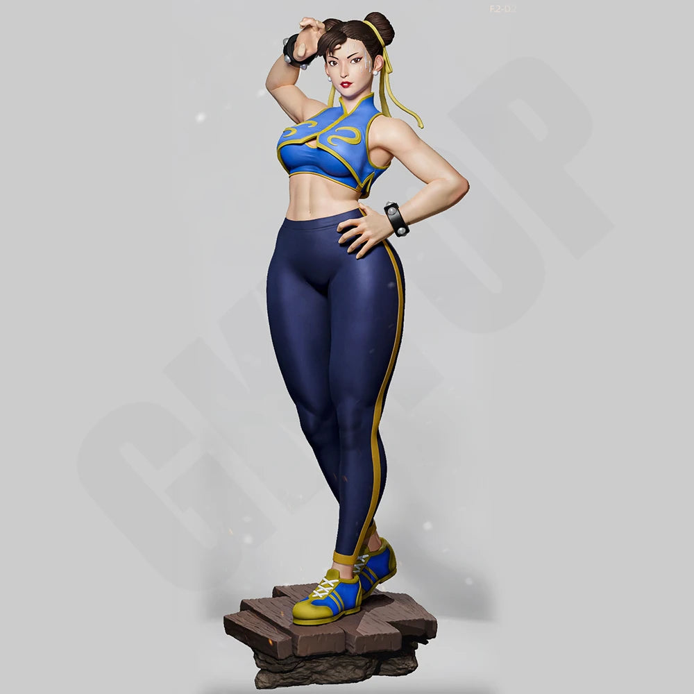 Martial Artist Pretty Girl, Resin Model Figure Kit, Unassembled and Unpainted
