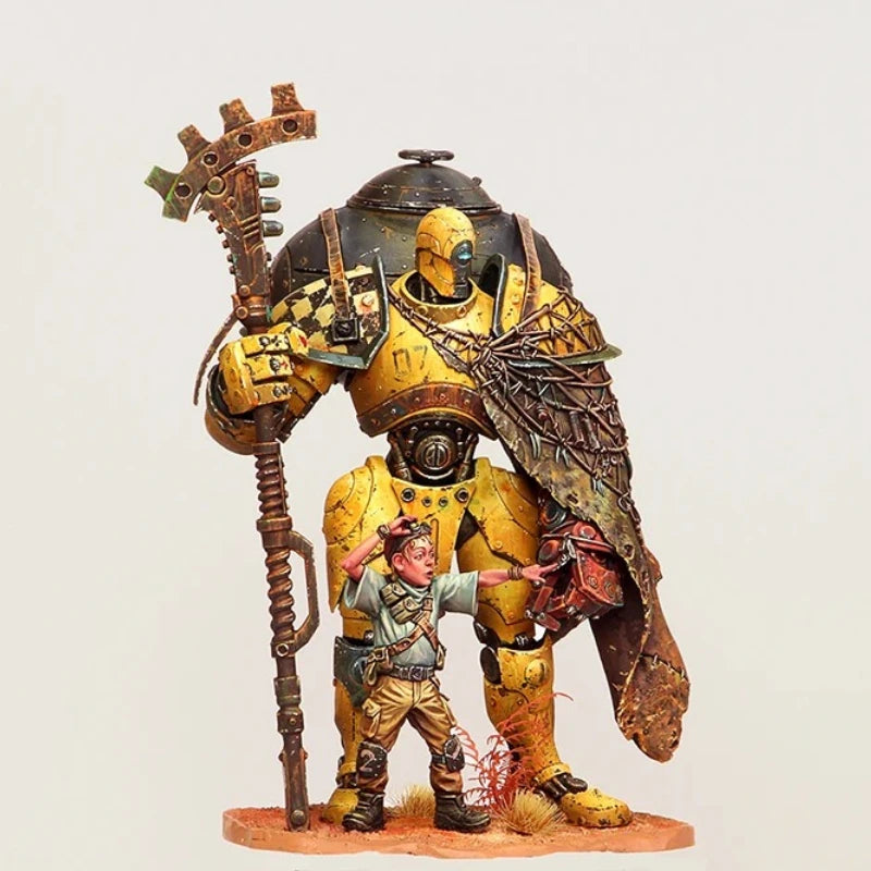 1/24 Guardian Robot Warrior, 2 Figures, Resin Model Figure Kit, Fantasy Theme, Unassembled and Unpainted
