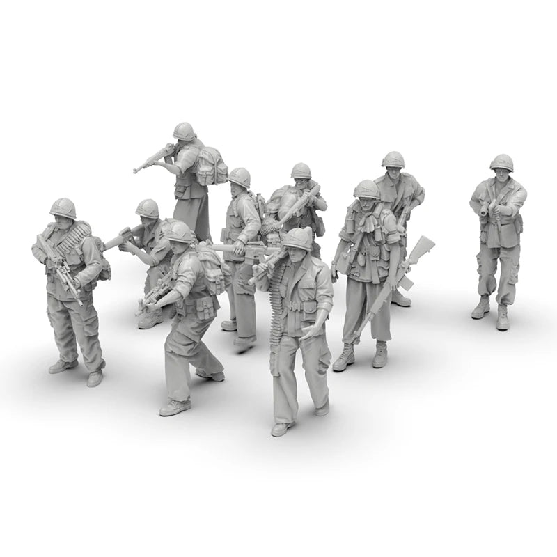 1/35 Modern US Soldiers, 14 Figures, Resin Model Figure Kit, Unassembled and Unpainted