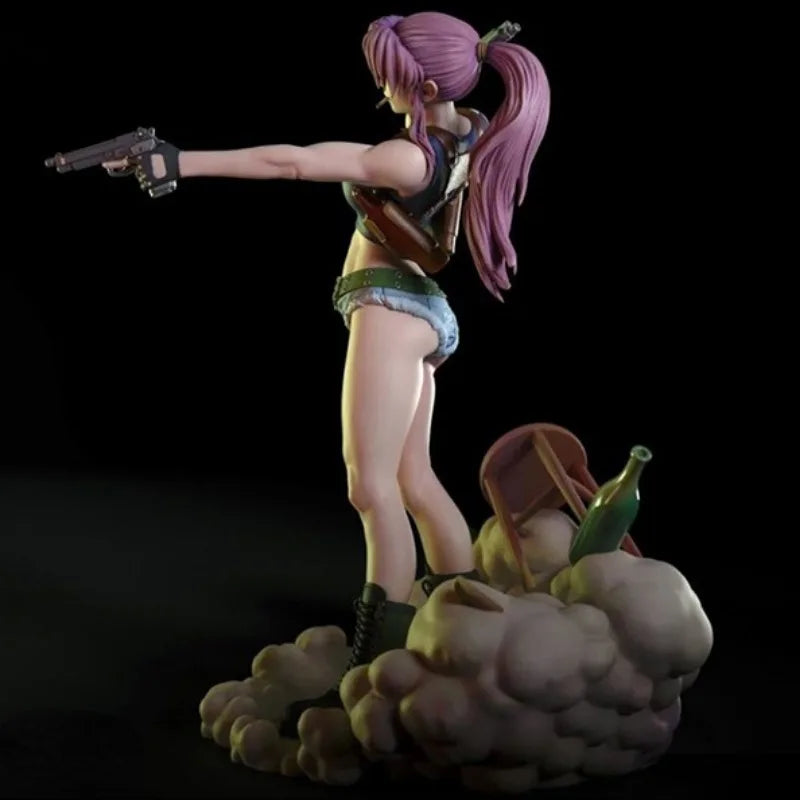 1/24 Warrior with Pistols, Resin Model Figure Kit, Fantasy Theme, Unassembled and Unpainted