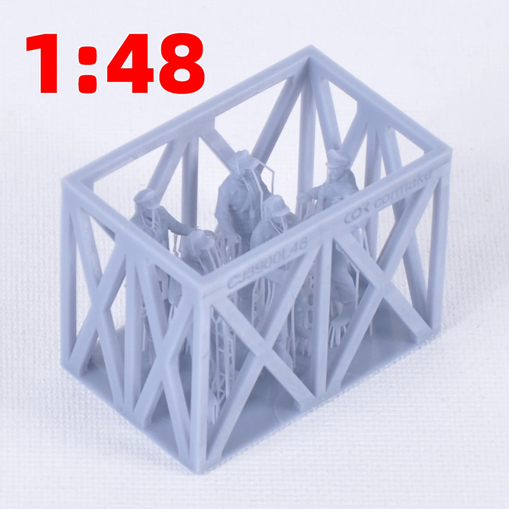1/35 WWII German Soldiers Loading Supply Crate, 5 Figures, Resin Model Figure Kit, Unassembled and Unpainted