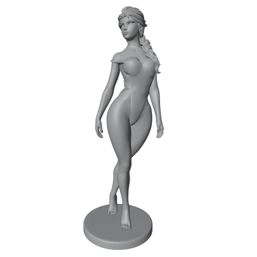 1/24 Classical Pin-up with Wrapped Hair, Resin Model Figure Kit, Unassembled and Unpainted