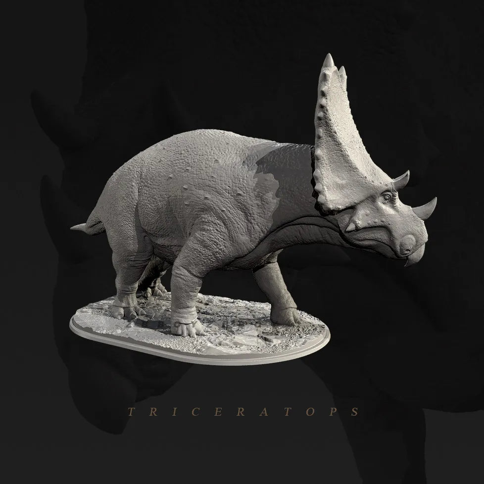 35mm Triceratops Dinosaur Set, 5 Figures, Resin Model Creature Kit, Wildlife Theme, Unassembled and Unpainted