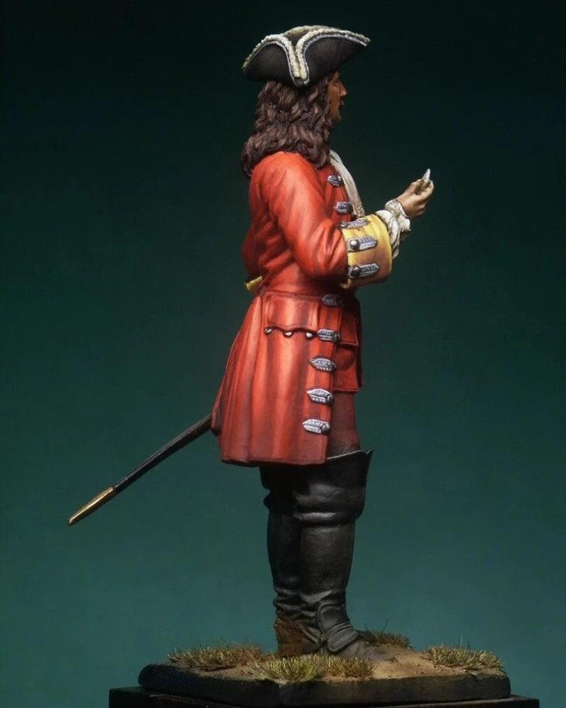 75mm Napoleonic British Officer, Resin Model Figure Kit, Unassembled and Unpainted