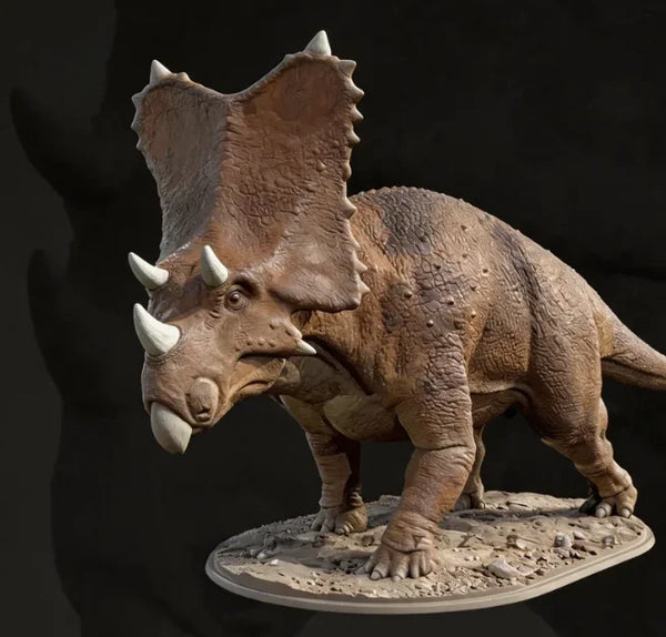 35mm Triceratops Dinosaur Set, 5 Figures, Resin Model Creature Kit, Wildlife Theme, Unassembled and Unpainted