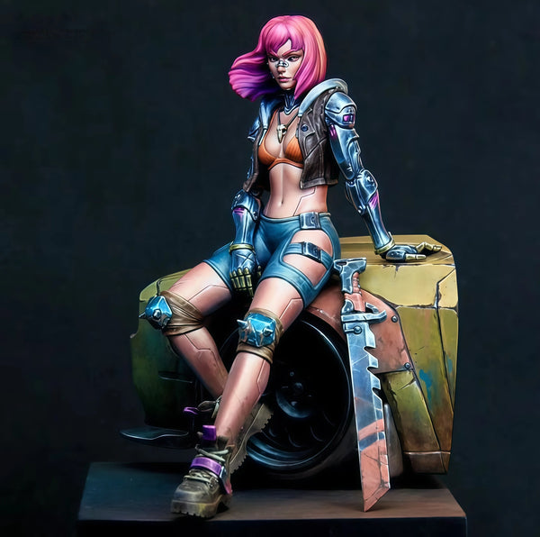 Cyberpunk Female Warrior — 1/24 Resin Figure