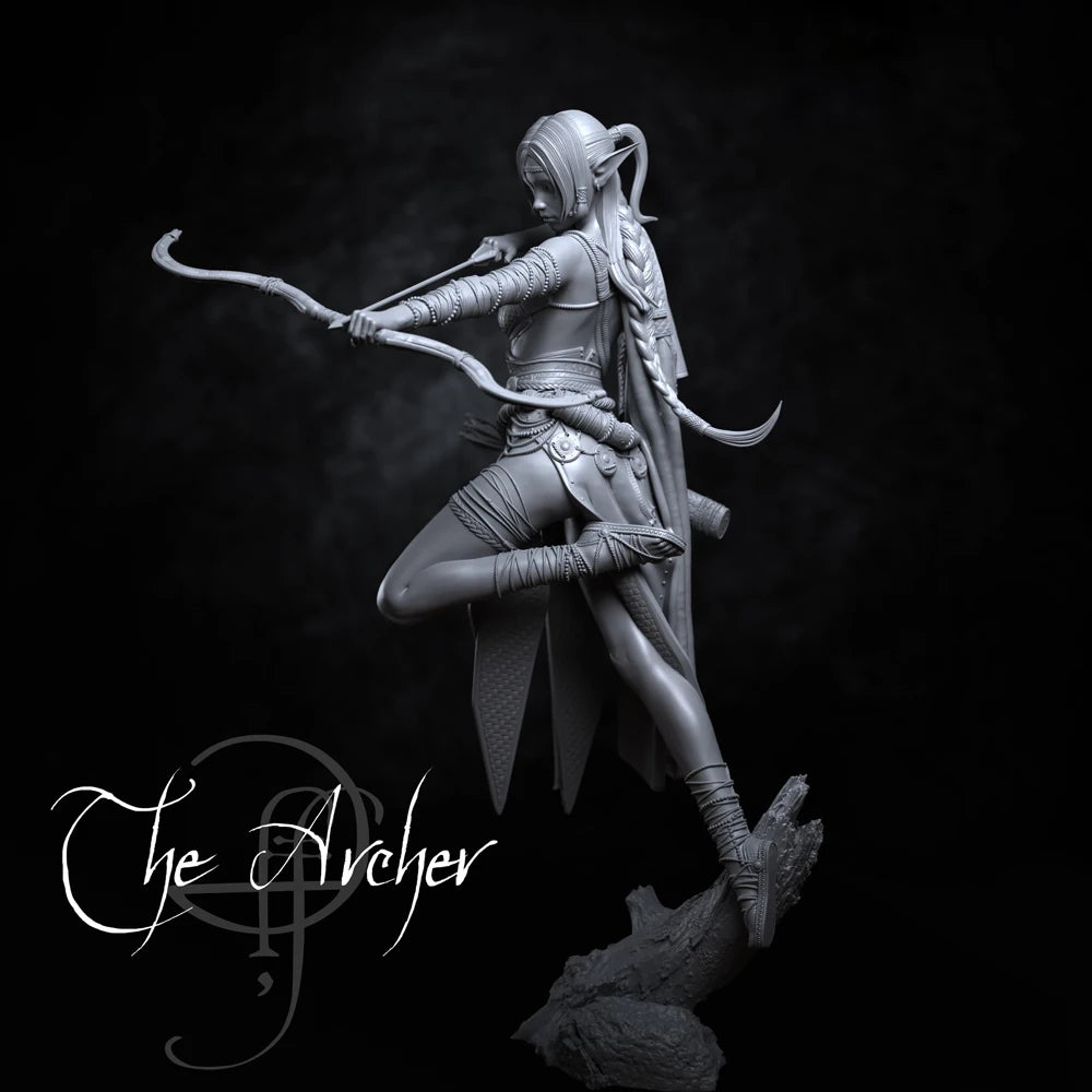 1/24 Elf Archer, Resin Model Figure Kit, Fantasy Theme, Unassembled and Unpainted