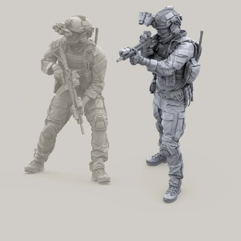 1/35 Modern US Tactical Operator with Plate Carrier, Resin Model Figure Kit, Unassembled and Unpainted