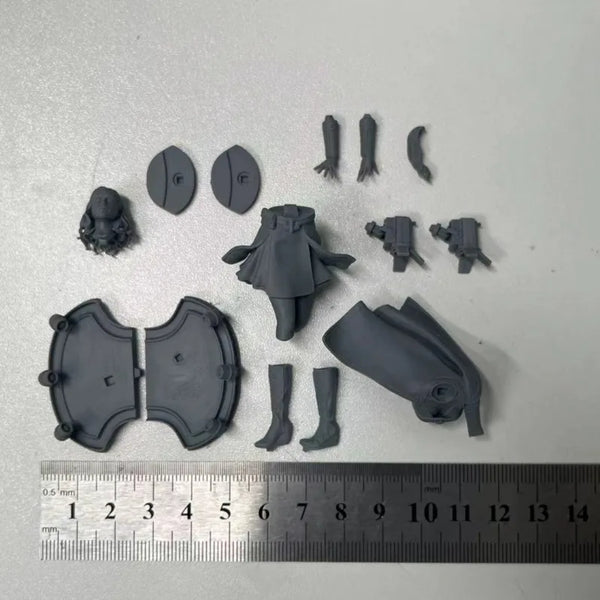 1/24 Starlight Female Warrior, Resin Model Figure Kit, Fantasy Theme, Unassembled and Unpainted