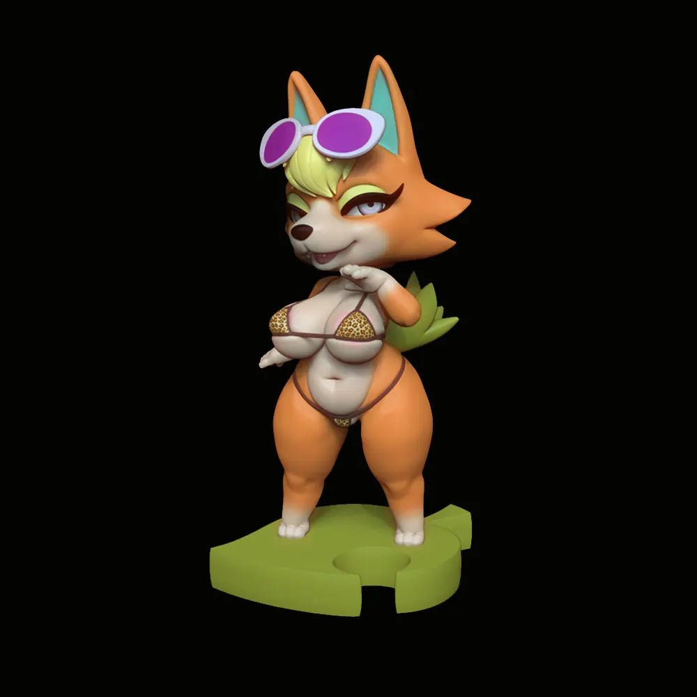 1/24 Fox/Wolf Character, Resin Model Figure Kit, Anime Theme, Unassembled and Unpainted