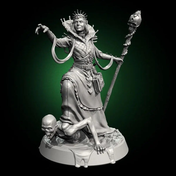 50mm Wizard, 2 Figures, Resin Model Figure Kit, Fantasy Theme, Unassembled and Unpainted