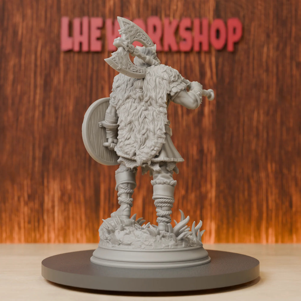 75mm Wolf-Masked Barbarian, Resin Model Figure Kit, Fantasy Theme, Unassembled and Unpainted
