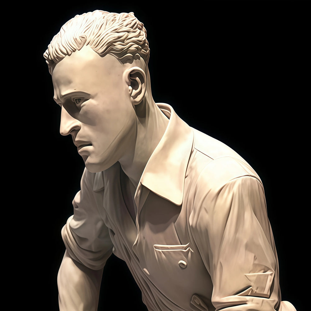 1/16 Modern Civilian Seated in Casual Shirt, Resin Model Figure Kit, Unassembled and Unpainted
