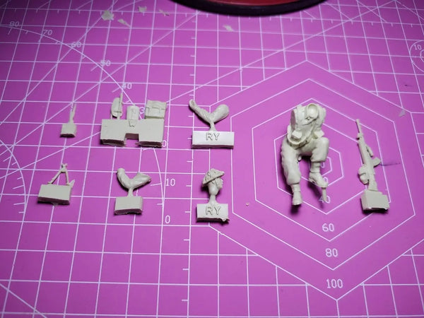 1/35 WWII German Tank Rider, Resin Model Figure Kit, Unassembled and Unpainted