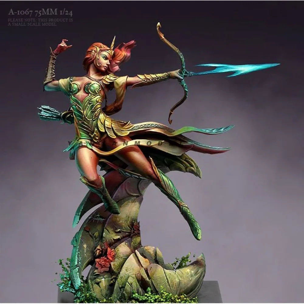 1/24 Archer Fairy, Resin Model Figure Kit, Fantasy Theme, Unassembled and Unpainted