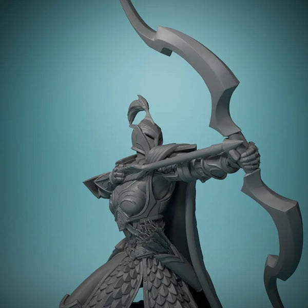 85mm Elven Archer Warrior, Resin Model Figure Kit, Fantasy Theme, Unassembled and Unpainted