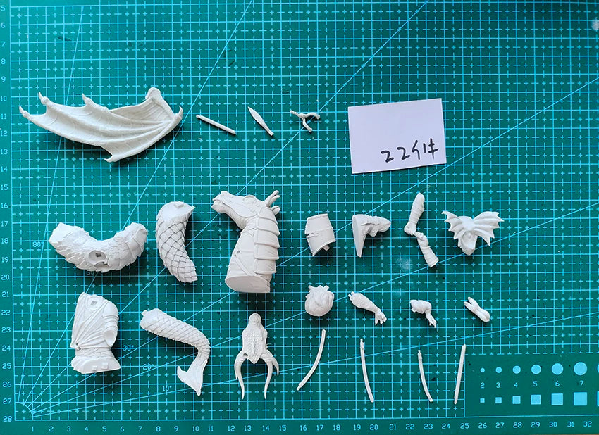 1/16 Ancient St. George and the Dragon, Resin Model Bust Kit, Unassembled and Unpainted