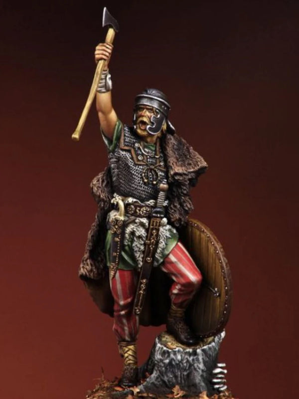1/24 Ancient Germanic Warrior, Resin Model Figure Kit, Unassembled and Unpainted