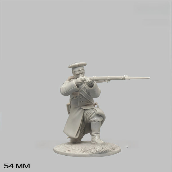 54mm Modern 19th Century Russian Grenadier, Resin Model Figure Kit, Unassembled and Unpainted