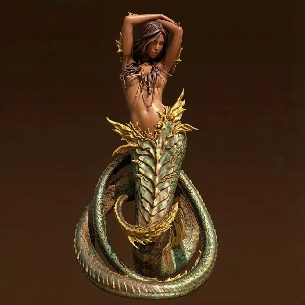 100mm Dragon Maiden, Resin Model Figure Kit, Fantasy Theme, Unassembled and Unpainted