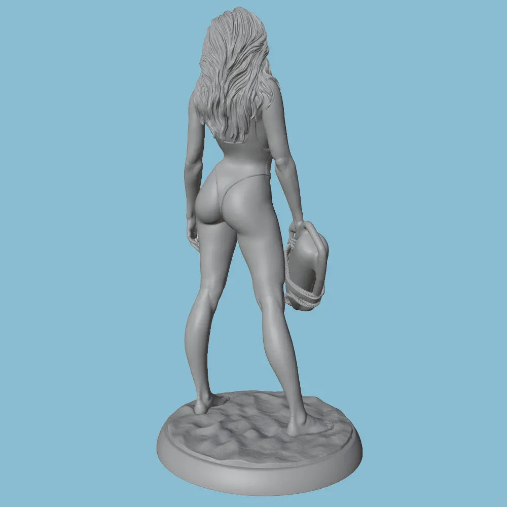 75mm Pinup Woman, Resin Model Figure Kit, Unassembled and Unpainted
