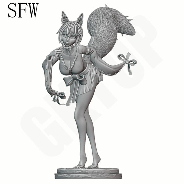 1/24 Kitsune Fox Spirit, Resin Model Figure Kit, Anime Theme, Unassembled and Unpainted