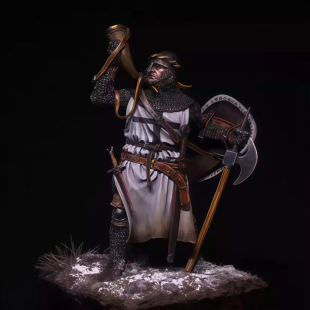 1/24 Victory Horn Warrior, Resin Model Figure Kit, Fantasy Theme, Unassembled and Unpainted