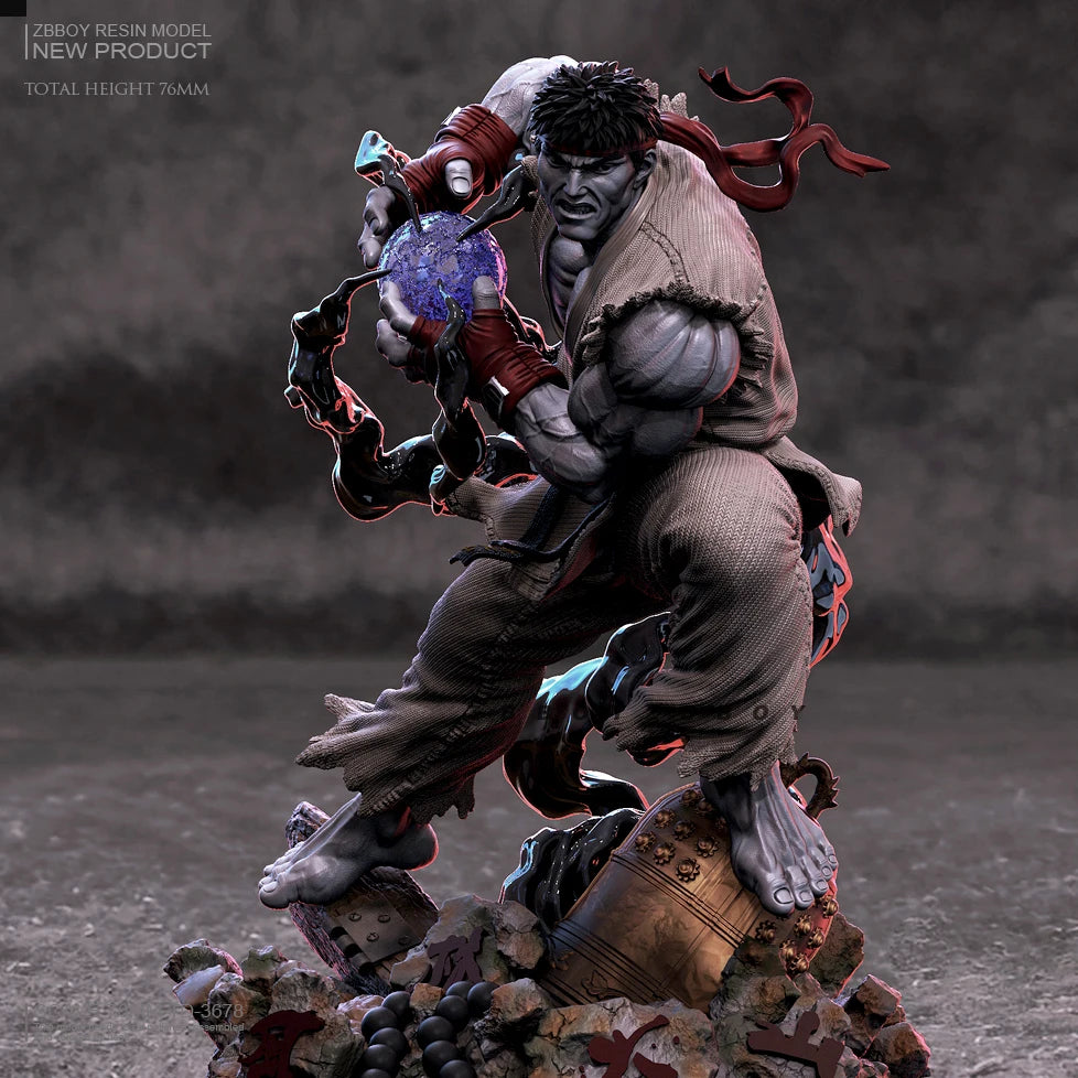 76mm Demon Warrior, Resin Model Figure Kit, Fantasy Theme, Unassembled and Unpainted