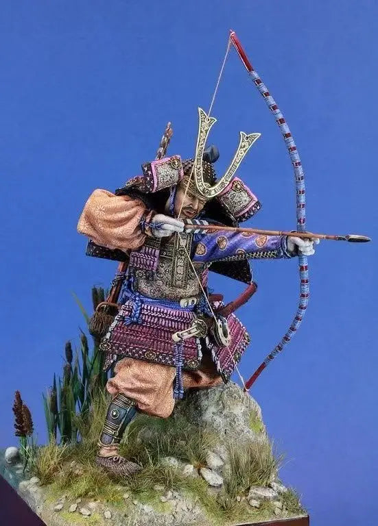 90mm Medieval Japanese Samurai General, Resin Model Figure Kit, Unassembled and Unpainted