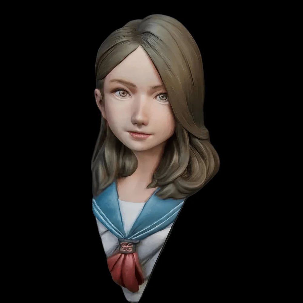 65mm Female Character Busts, 4 Figures, Resin Model Bust Kit, Anime Theme, Unassembled and Unpainted