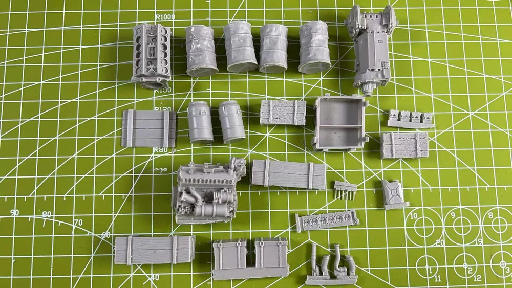 1/35 WWII German Supply Truck, Resin Model Vehicle Kit, Unassembled and Unpainted