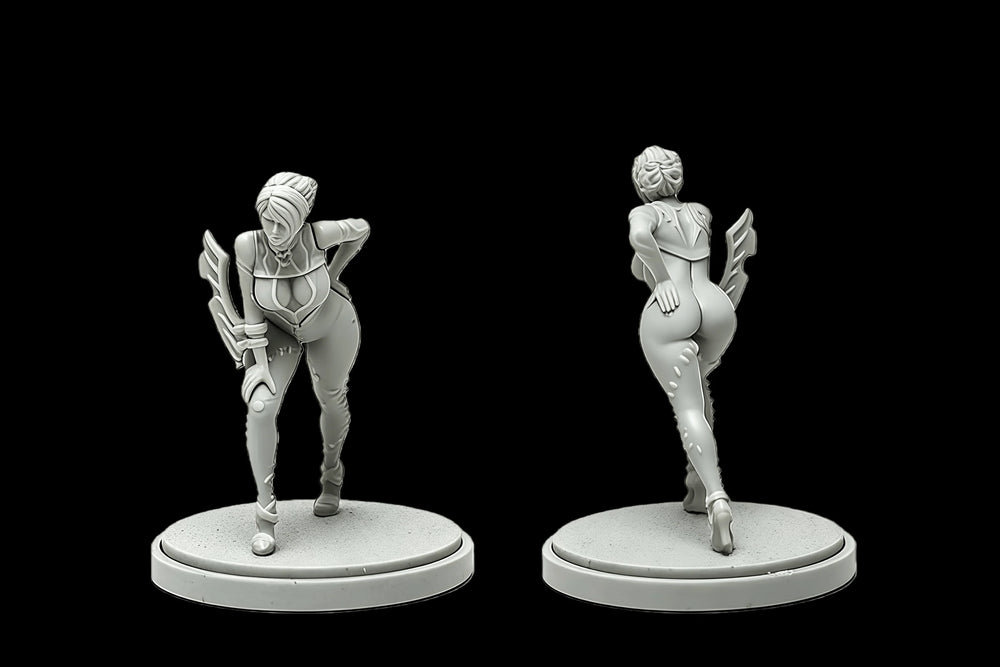 40mm Female Assassin, Resin Model Figure Kit, Unassembled and Unpainted