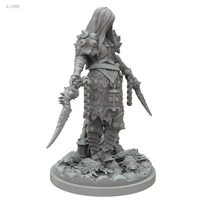 38mm Female Demon Hunter, Resin Model Figure Kit, Fantasy Theme, Unassembled and Unpainted