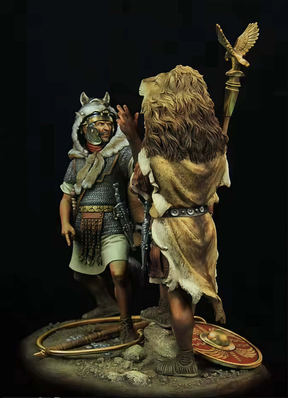 1/24 Ancient Roman Warriors, 2 Figures, Resin Model Figure Kit, Unassembled and Unpainted