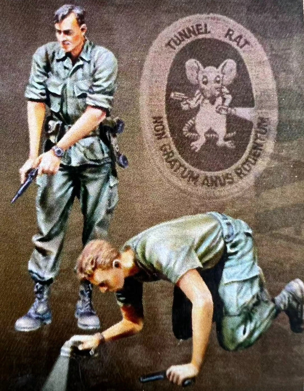 1/35 Vietnam War Tunnel Rats, 2 Figures, Resin Model Diorama Kit, Unassembled and Unpainted