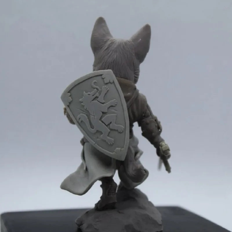 80mm Medieval Fantasy Wolf Warrior, Resin Model Figure Kit, Unassembled and Unpainted