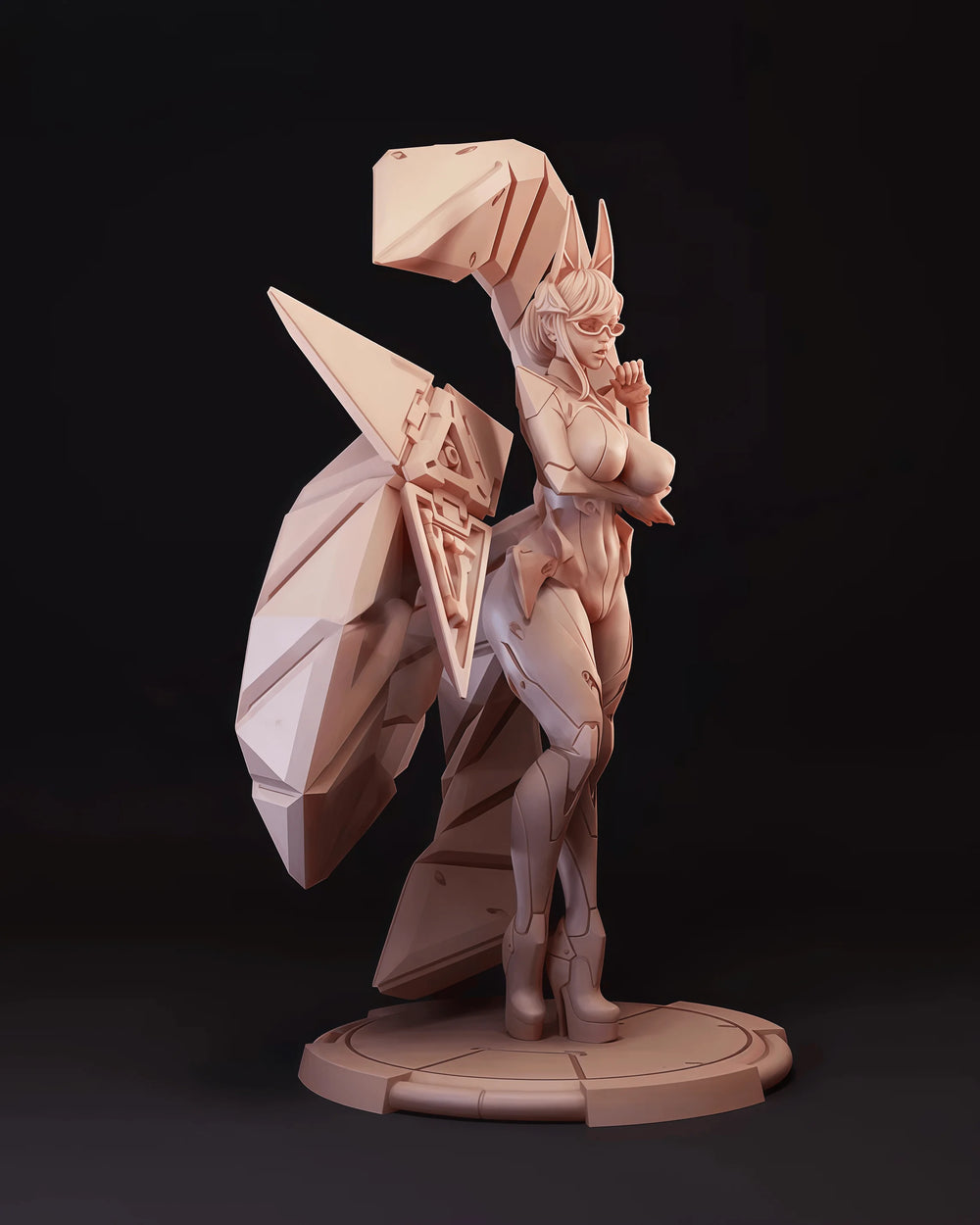 75mm Winged Fantasy Sorceress, Resin Model Figure Kit, Fantasy Theme, Unassembled and Unpainted