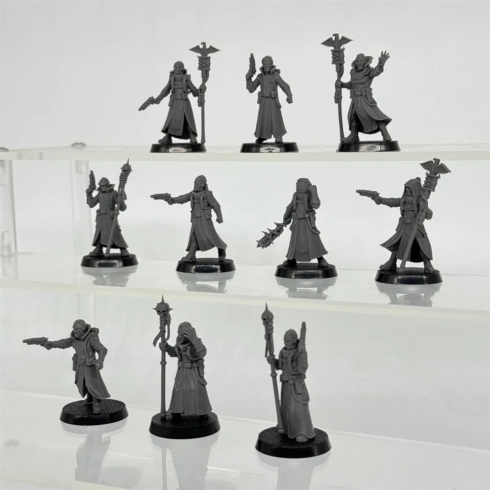 Dark Fantasy Cultists & Sorcerers, 10 Figures, Resin Model Figure Kit, Fantasy Theme, Unassembled and Unpainted