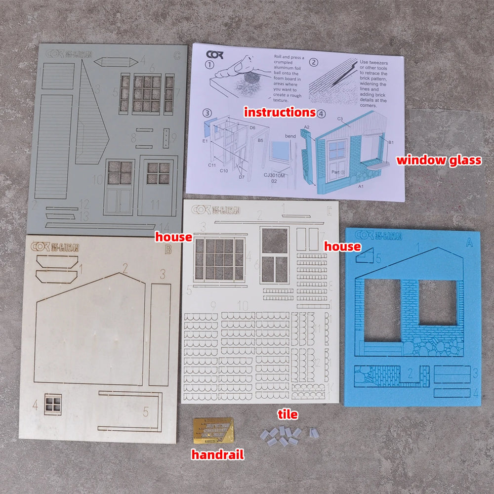 1/35 Modern Residential Bungalow, Resin Model Diorama Kit, Unassembled and Unpainted