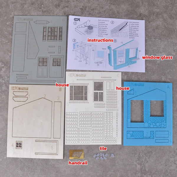 1/35 Modern Residential Bungalow, Resin Model Diorama Kit, Unassembled and Unpainted