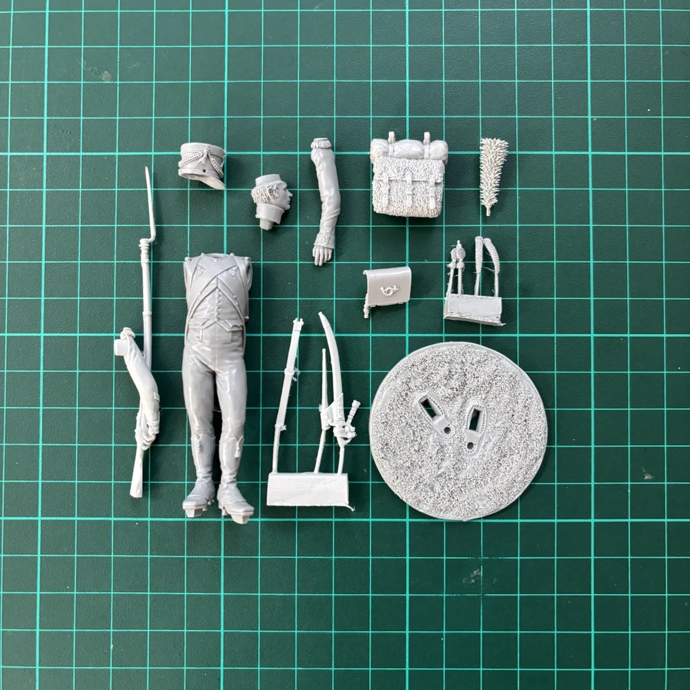 75mm Napoleonic French Light Infantry Sergeant, Resin Model Figure Kit, Unassembled and Unpainted