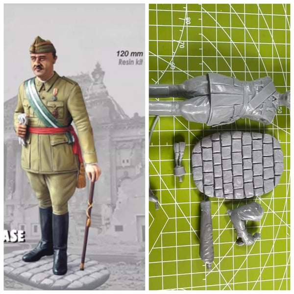 1/16 WWI Battlefield Commander Officer, Resin Model Figure Kit, Unassembled and Unpainted