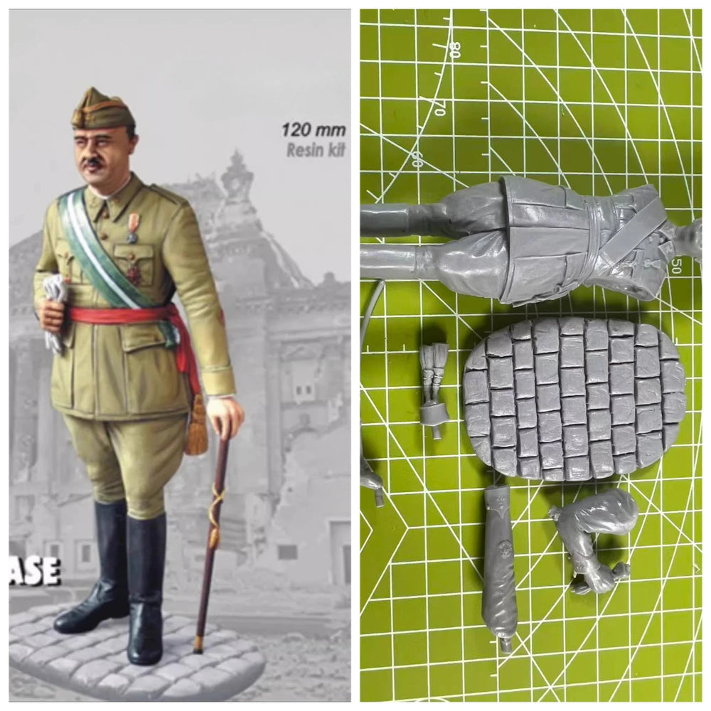 1/16 WWI Battlefield Commander Officer, Resin Model Figure Kit, Unassembled and Unpainted