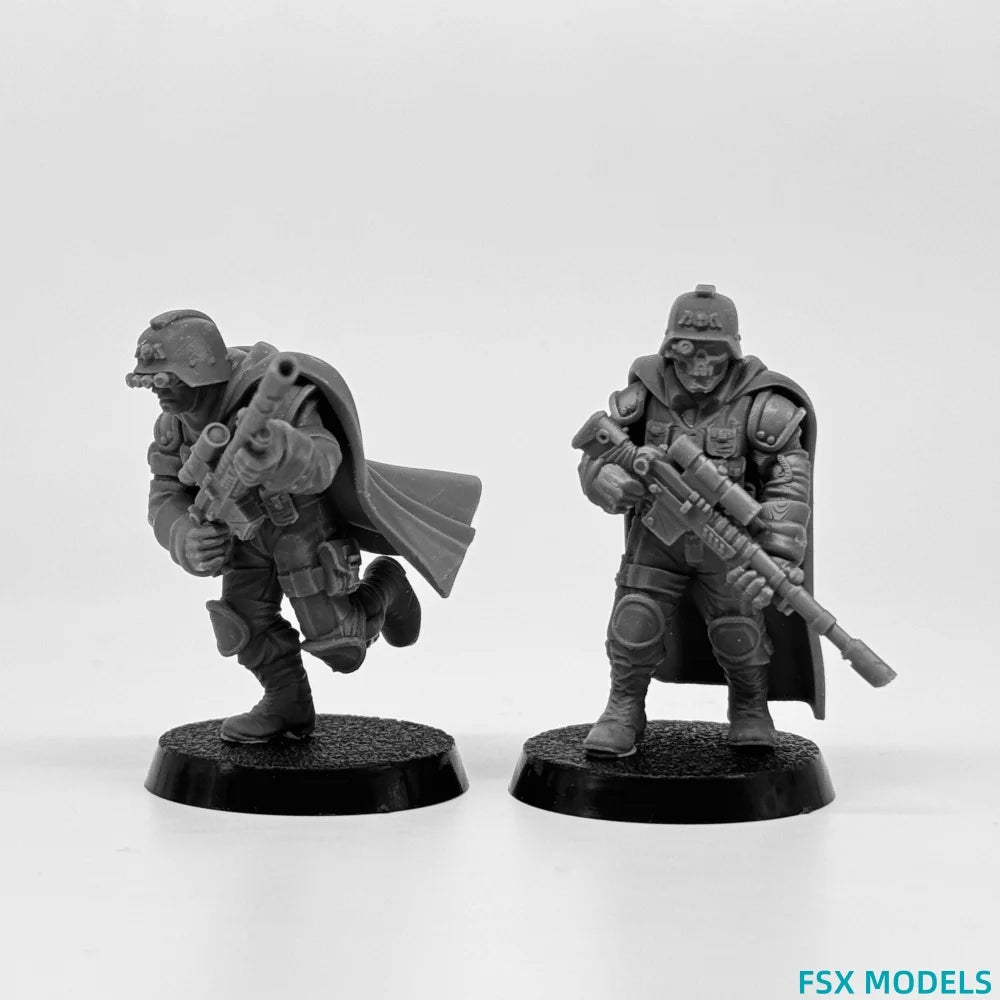Grim Guard Snipers, 30 Figures, Resin Model Figure Kit, Fantasy Theme, Unassembled and Unpainted