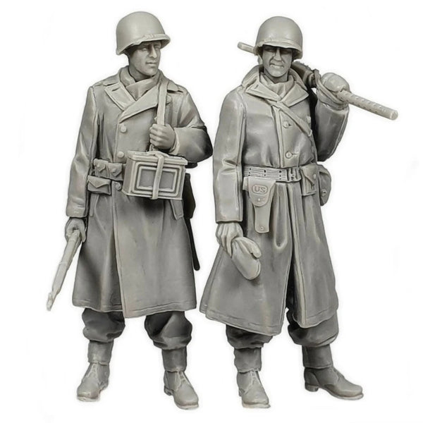 1/35 WWII German Machine Gun Crew, 2 Figures, Resin Model Figure Kit, Unassembled and Unpainted