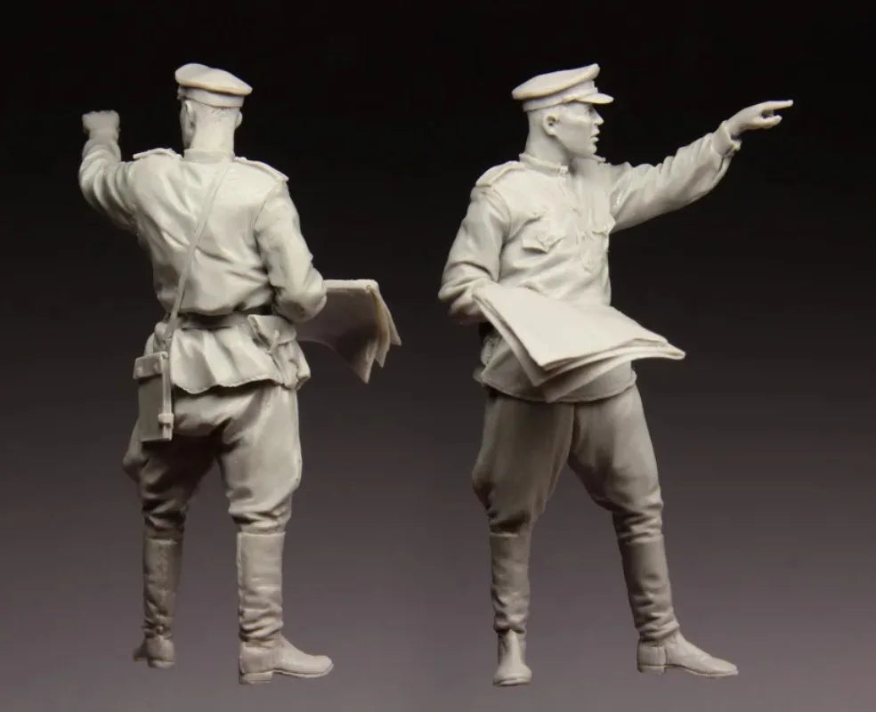 1/35 WWII Soviet Officers Command Group, Resin Model Figure Kit, Unassembled and Unpainted