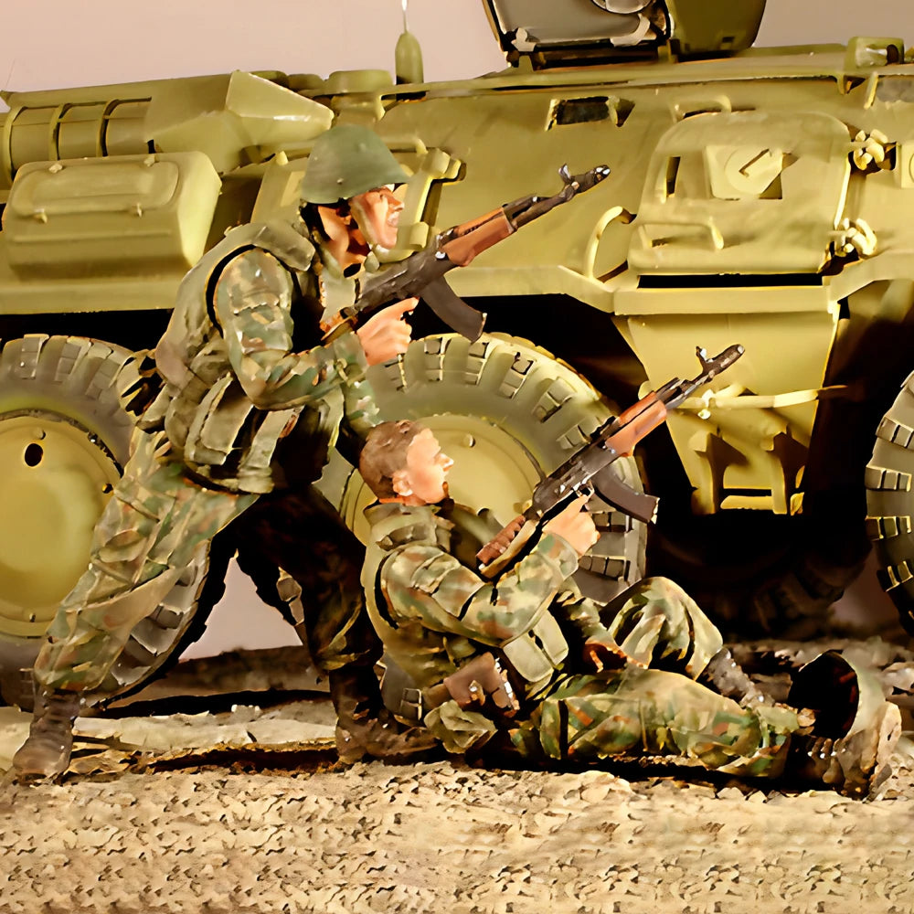 1/35 WWI British Infantry Desert Assault, 2 Figures, Resin Model Figure Kit, Unassembled and Unpainted