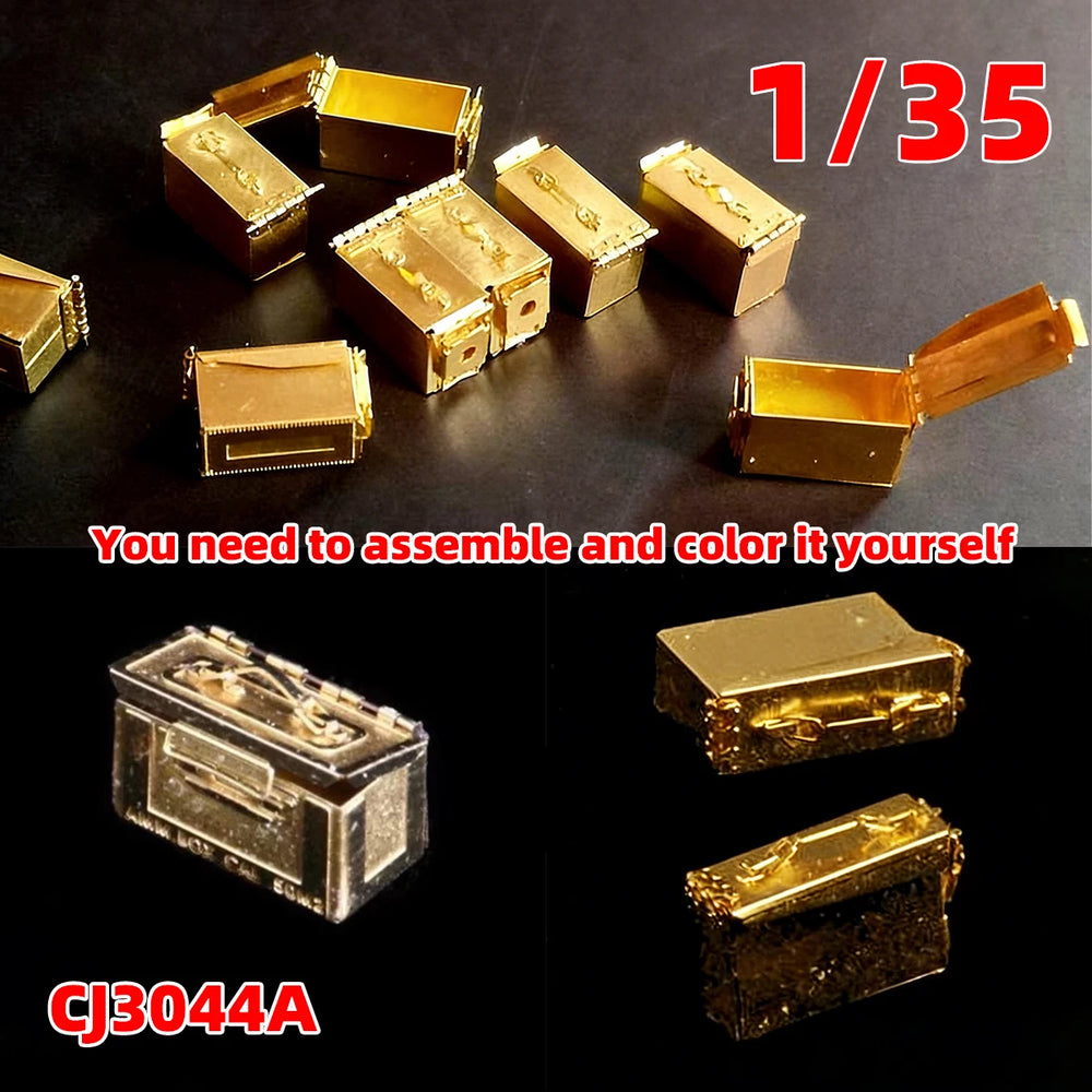 1/35 Modern American M2 Browning Machine Gun & Ammo Box, Resin Model Accessory Kit, Unpainted