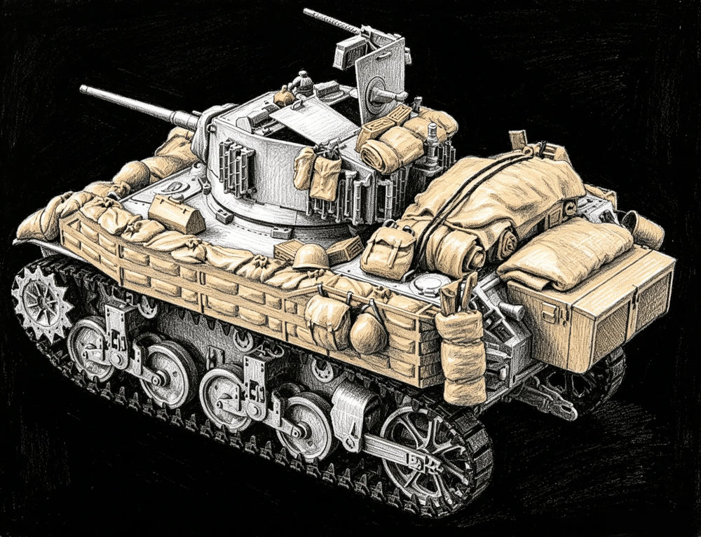 1/35 WWII American M5A1 Stuart Light Tank, Resin Model Vehicle Kit, Unassembled and Unpainted